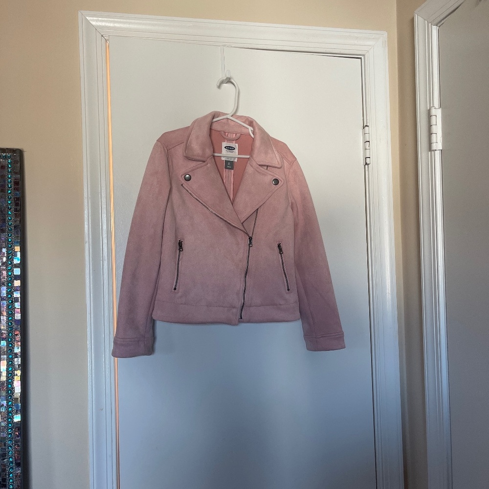 Old Navy pink suede jacket